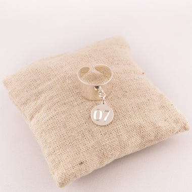 Bague Argent Ajustable Pampille à Graver