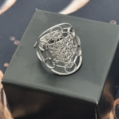 Bague Métatron Acier Inoxydable- Géométrie sacrée
