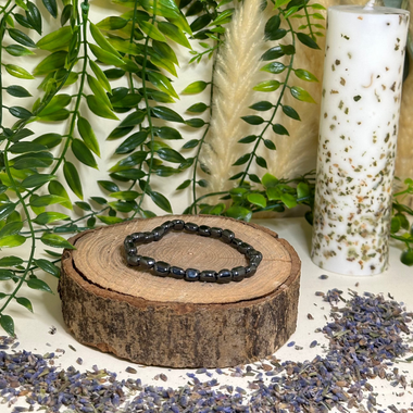 Bracelet Hématite Pierres Roulées - Indépendance