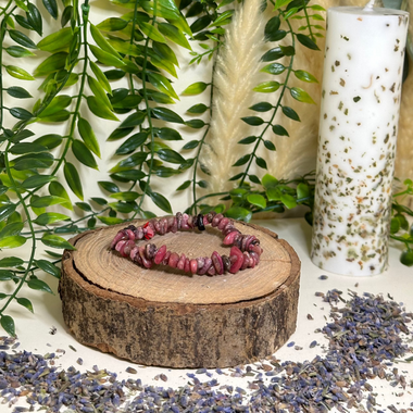 Bracelet Rhodonite Rocailles - Lâcher Prise