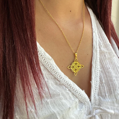 Pendentif Noeud de Sorcière Doré