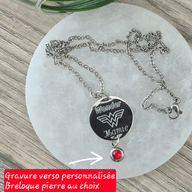 Pendentif Wonder Mamie & Pierre de Naissance Personnalisable