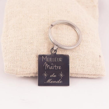 Porte-Clés Meilleur Maître Gravé Personnalisé Acier