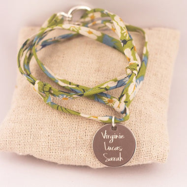 Bracelet Liberty Medaille Acier Gravée
