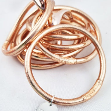 Jonc Bouddhiste Champagne Mantra & Médaille Gravée Qualité Supérieure