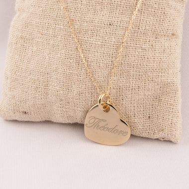 Pendentif Coeur Gravé Argent 19x21 mm