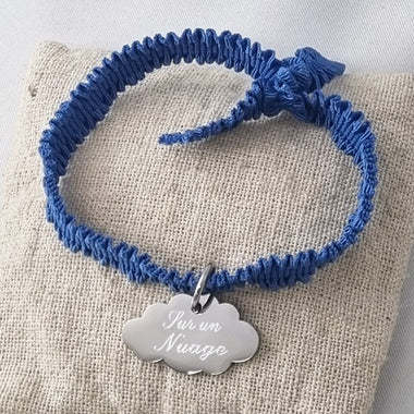 Bracelet Froufrou & Médaille Argent Gravé