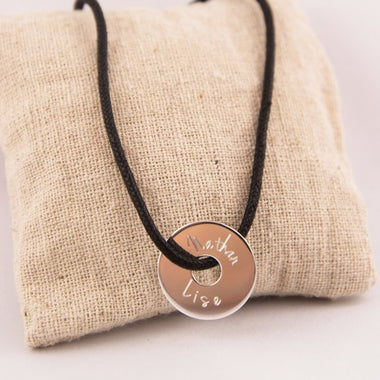 Pendentif Cible Gravé Argent 20 mm