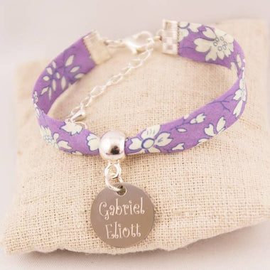 Bracelet Liberty Personnalisé Mitsi Red & Médaille Gravée