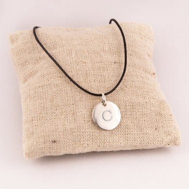 Pendentif Rond Gravé Argent 15 mm