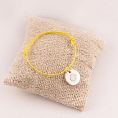 Bracelet Cordon Ajustable Petite Medaille Ronde Gravee