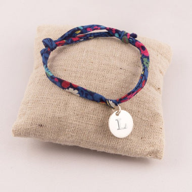 Bracelet Liberty Enfant Ajustable Petite Medaille Argent Ronde Gravée