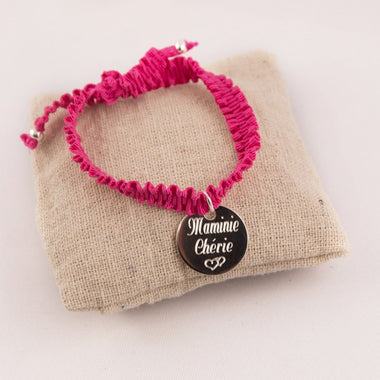 Bracelet Froufrou & Médaille Argent Gravé