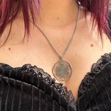 Pendentif Métatron Acier Inoxydable- Géométrie sacrée