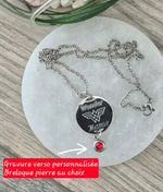 Pendentif Wonder Mamie & Pierre de Naissance Personnalisable