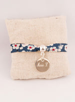 Bracelet Liberty Personnalisé Mitsi Blue & Médaille Gravée