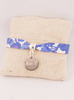 Bracelet Liberty Personnalisé Betsy Indigo & Médaille Gravée